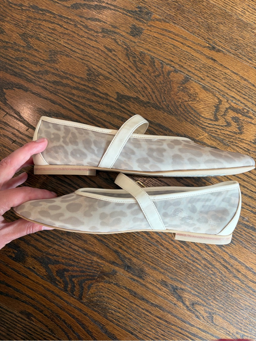 DOLCE VITA Roslyn Mesh Mary Jane Leopard Print Ballet Flat - Picture 9 of 10